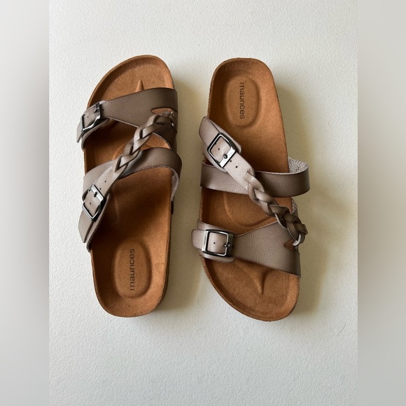 Maurice's  women’s Slide On Gray
Sandals Size 9.5 - Picture 5 of 8
